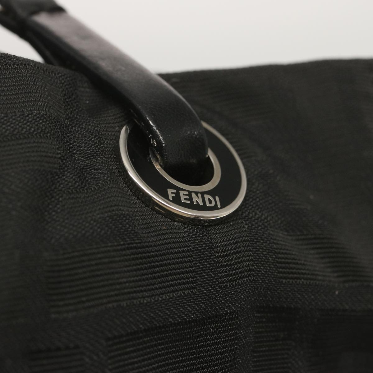 FENDI Zucca Canvas Hand Bag Black - 14