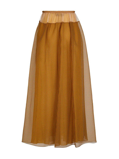 FENDI vichy pattern maxi skirt outlook