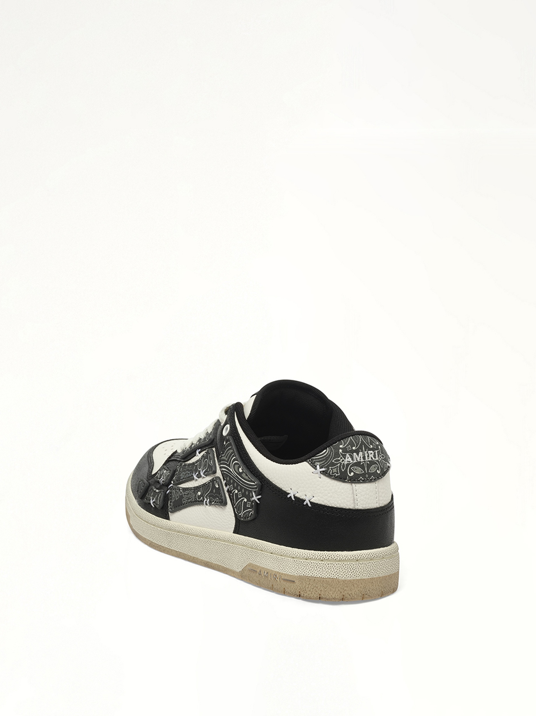 Bandana Skeleton Top Low Sneaker in Black - 4