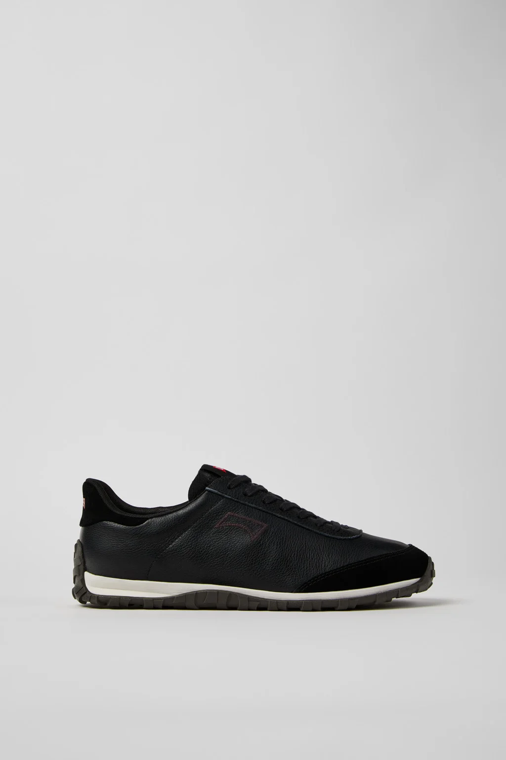 Drift Walk Black Leather and Nubuck Sneakers for Men. - 1