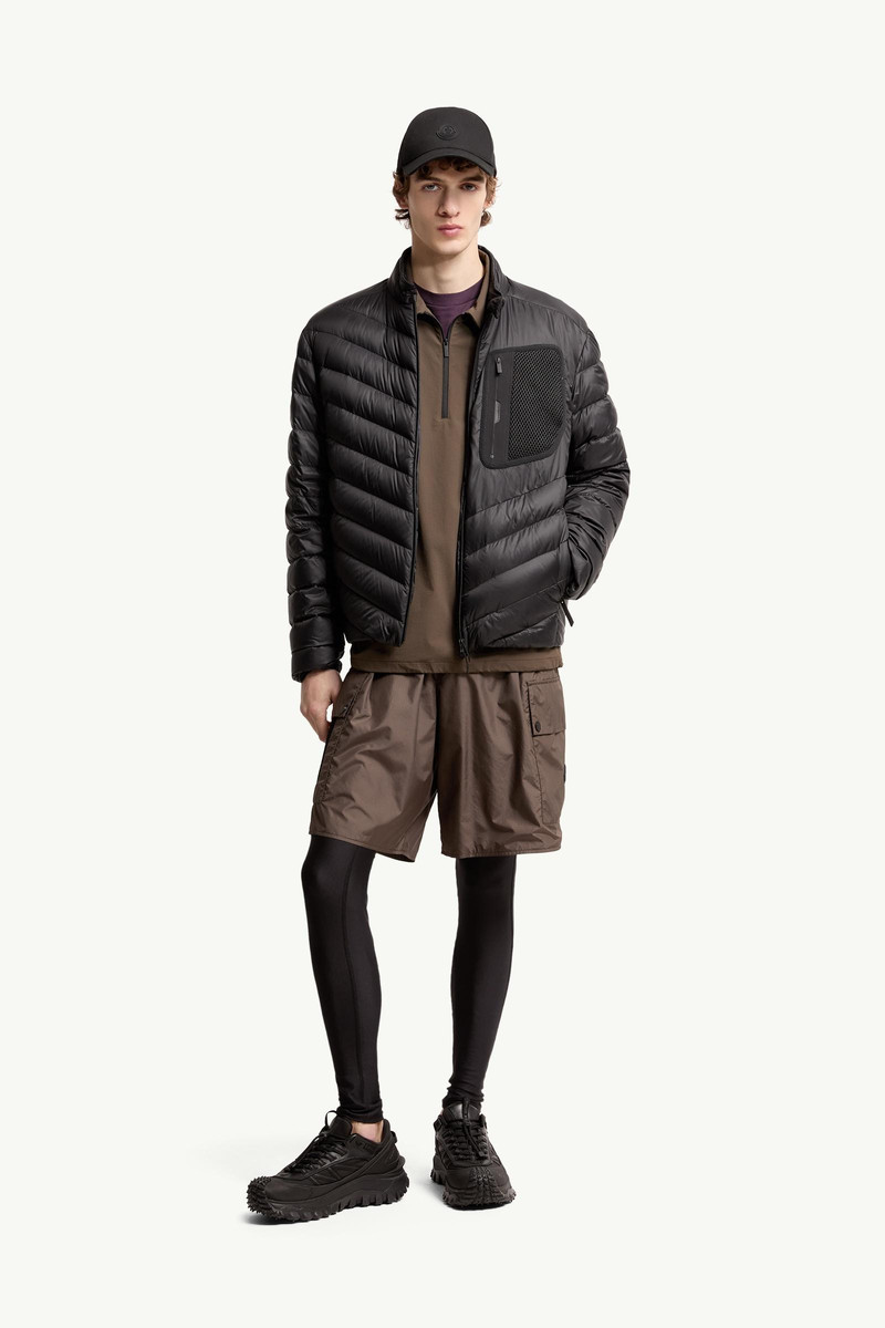 Moncler Mackinac Diagonal-Quilted Down Biker Jacket outlook