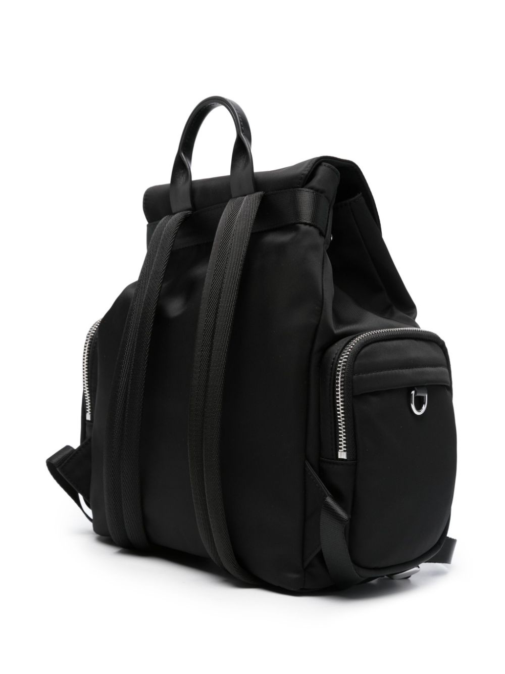 logo-print gabardine-weave backpack - 3