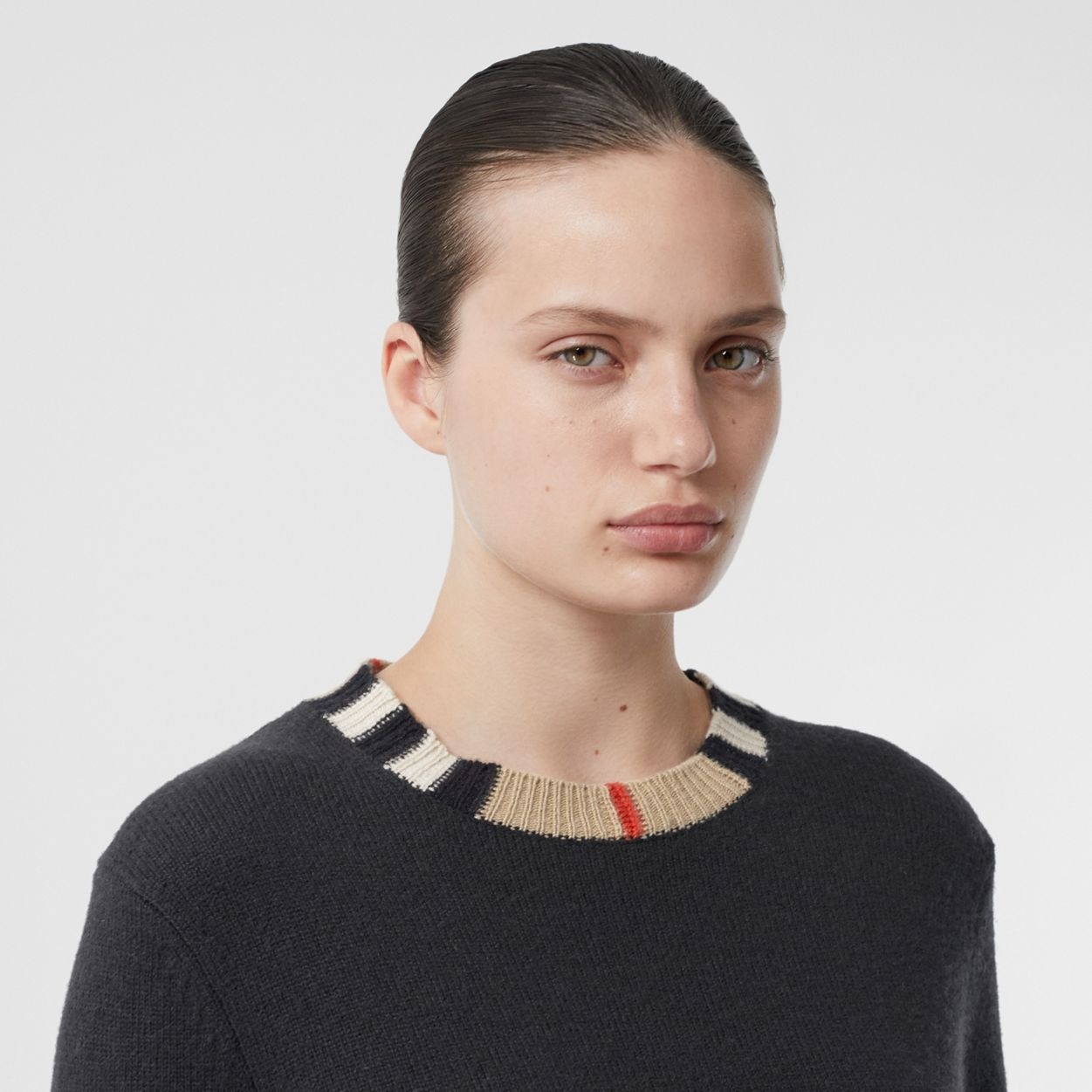 Icon Stripe Trim Cashmere Sweater - 3