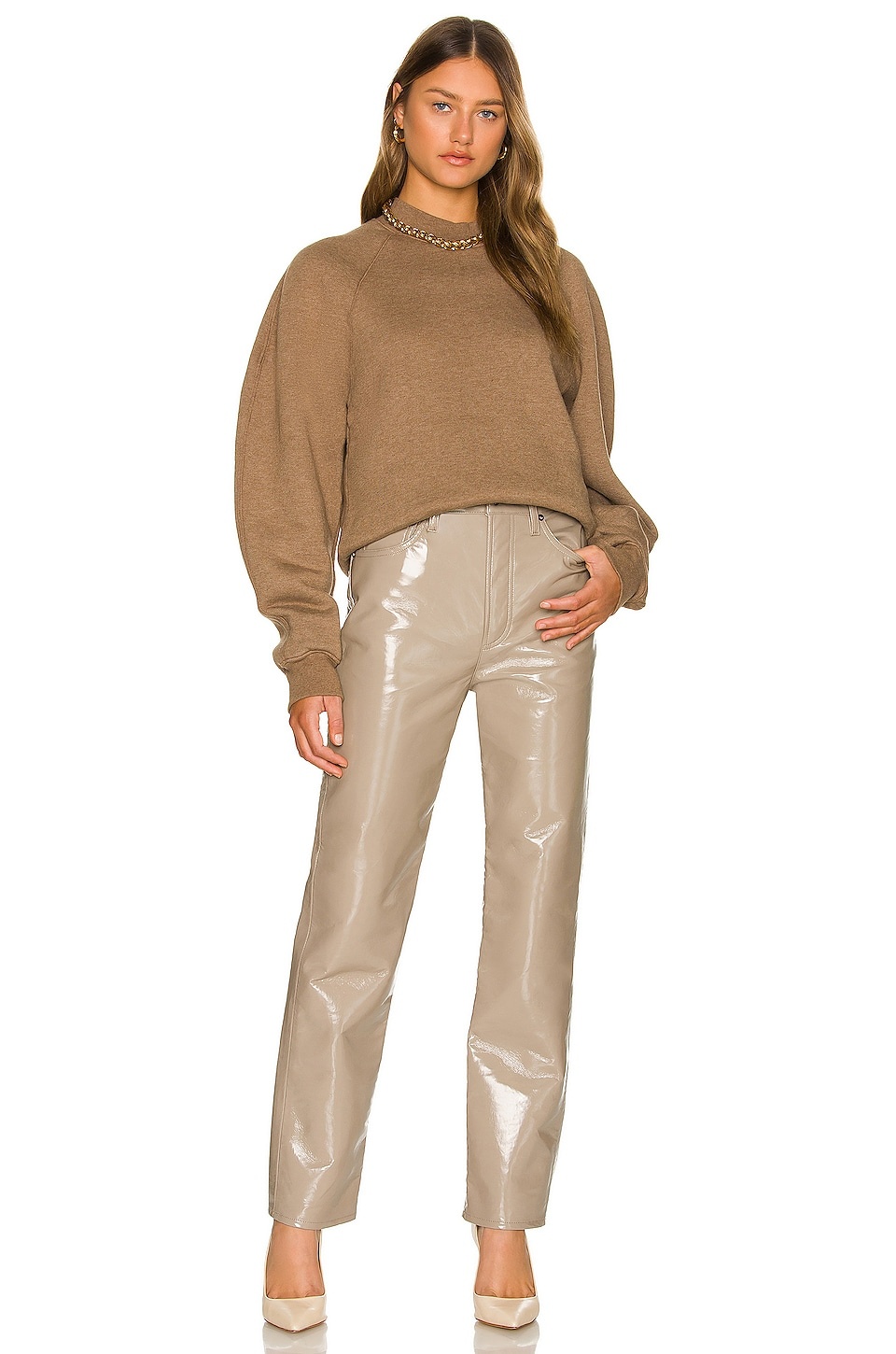Recycled Leather 90's Pinch Waist - 4
