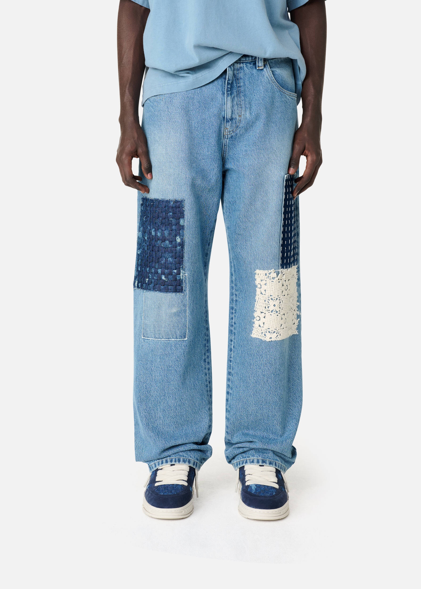 Patchwork Relaxed Jeans - 3