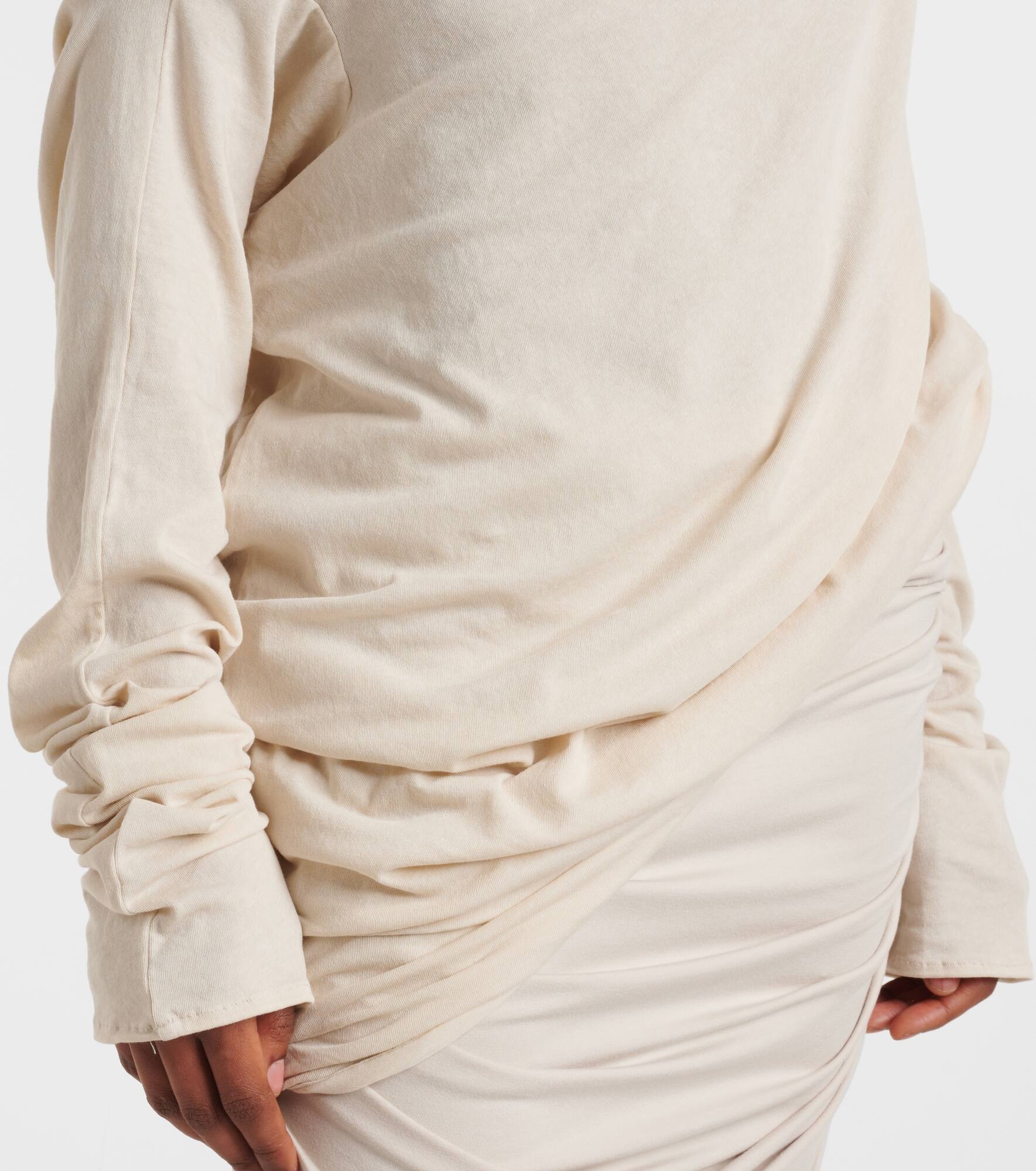 Bound off-shoulder cotton-blend top - 6