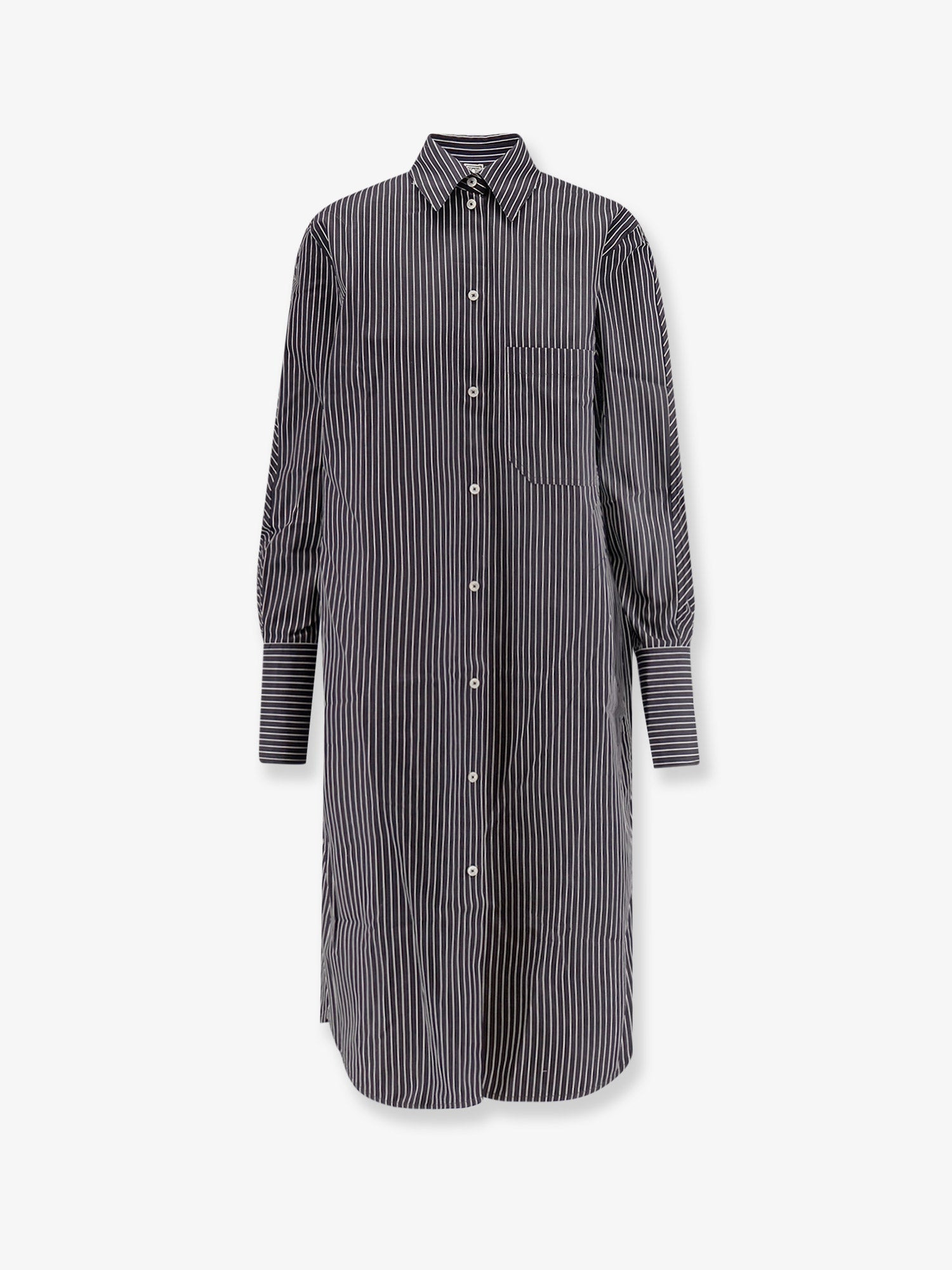 STRIPED KIMONO-SLEEVE SHIRTDRESS - 1