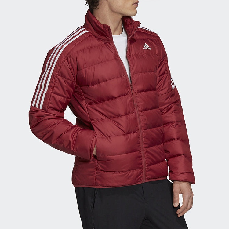 adidas logo Printing Stand Collar Stay Warm Sports Down Jacket Red GH4595 - 5