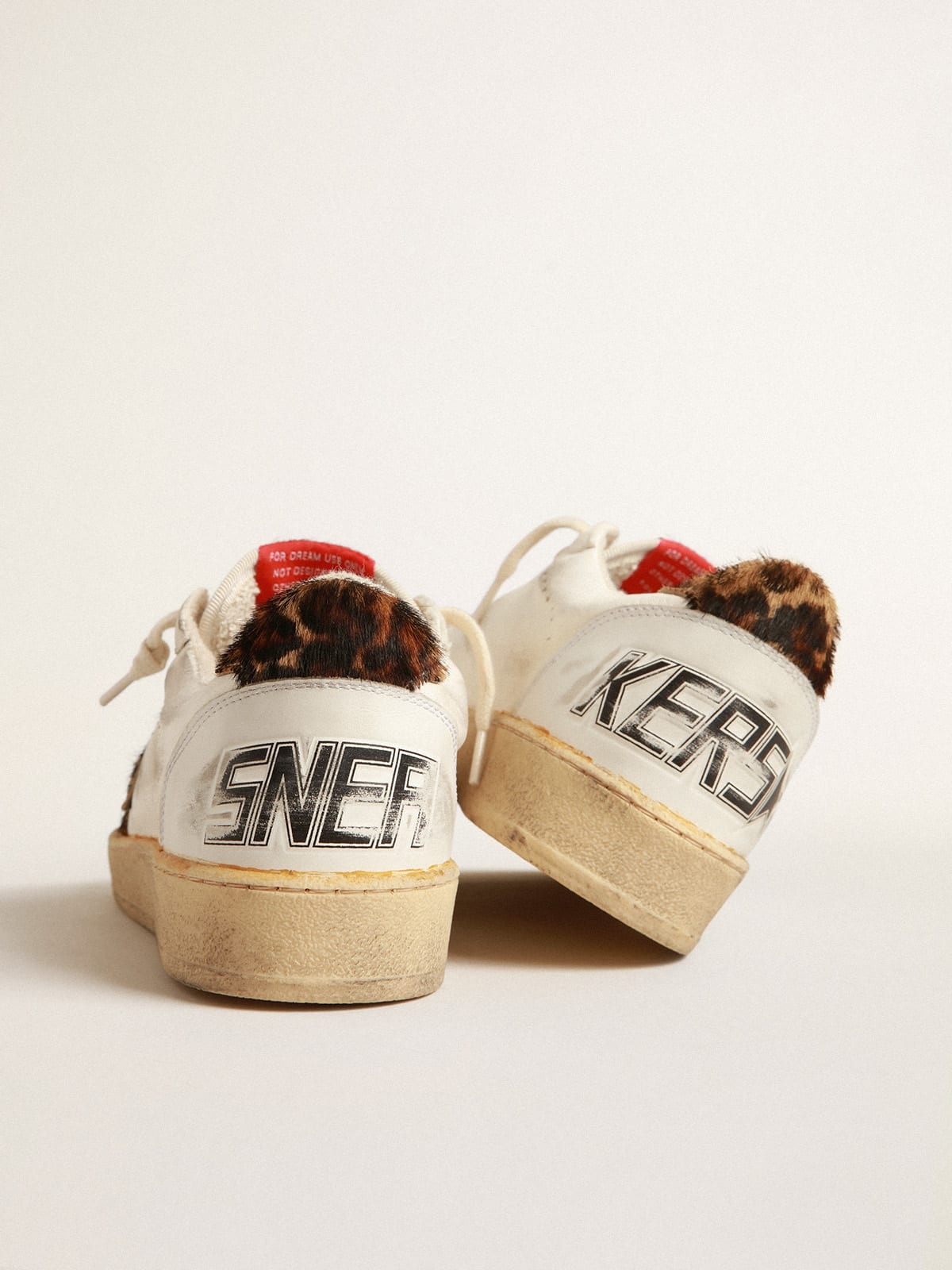 Ball Star in nappa with leopard-print pony skin star and heel tab - 4