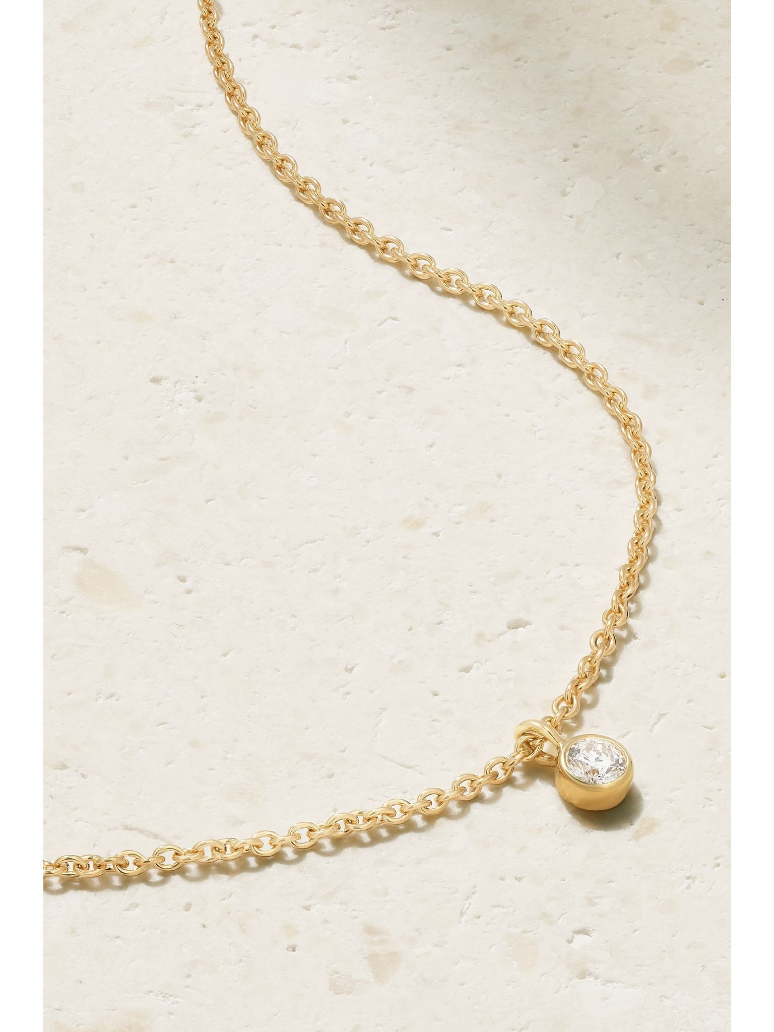 My First De Beers Clea 18-karat gold diamond necklace Gold - 4