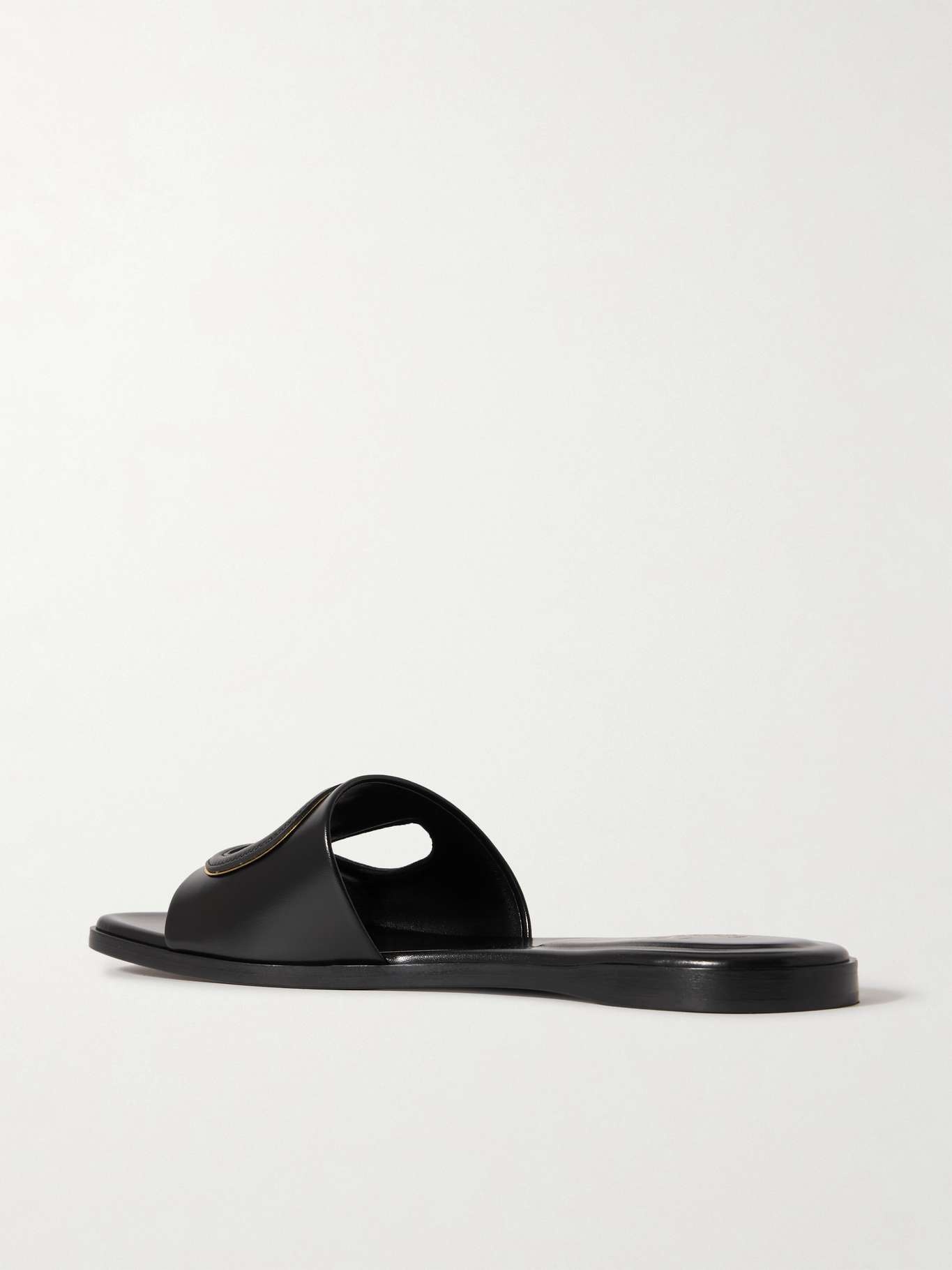 VLOGO cutout leather slides - 2