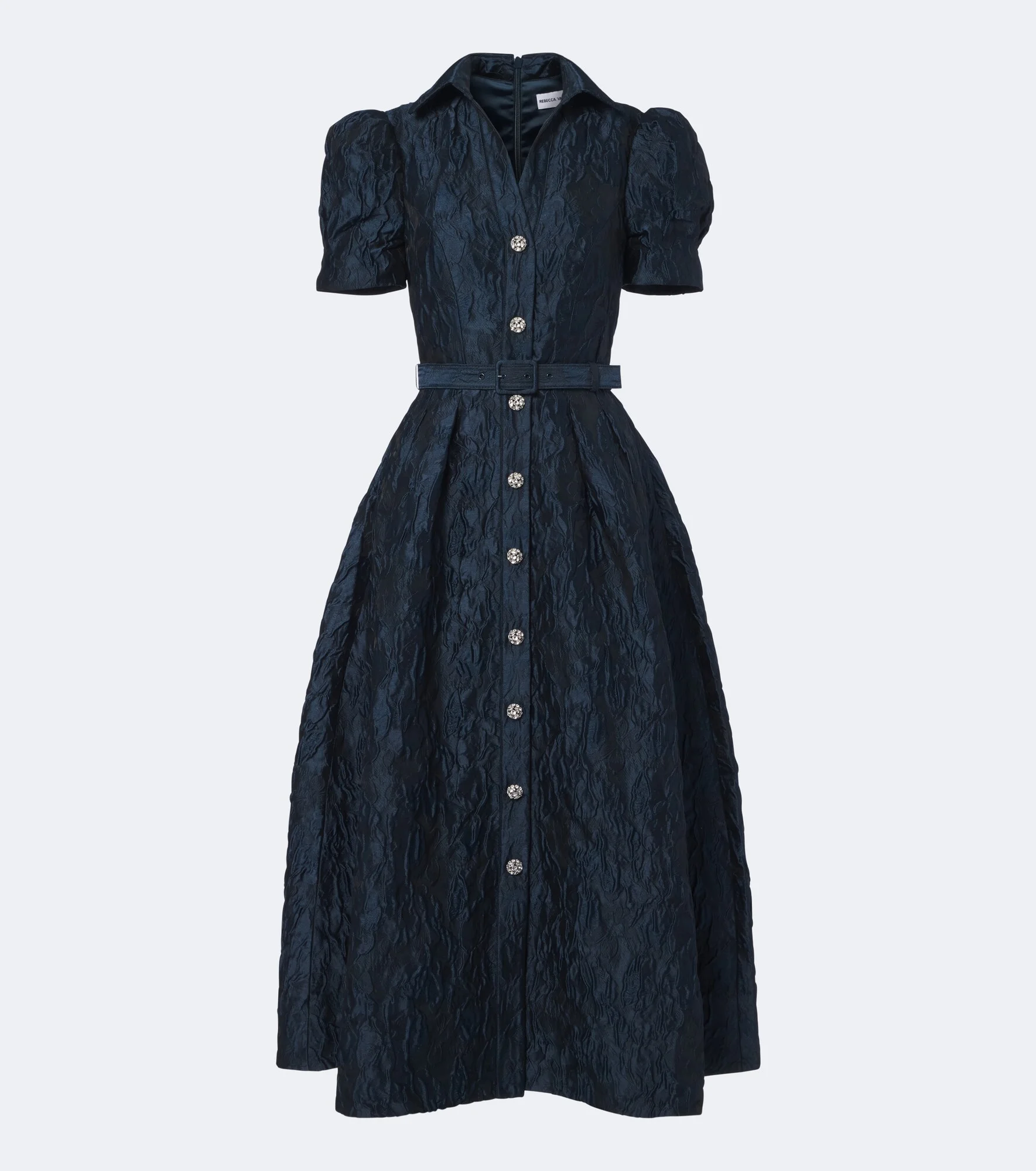 Cascades floral jacquard midi dress - 1