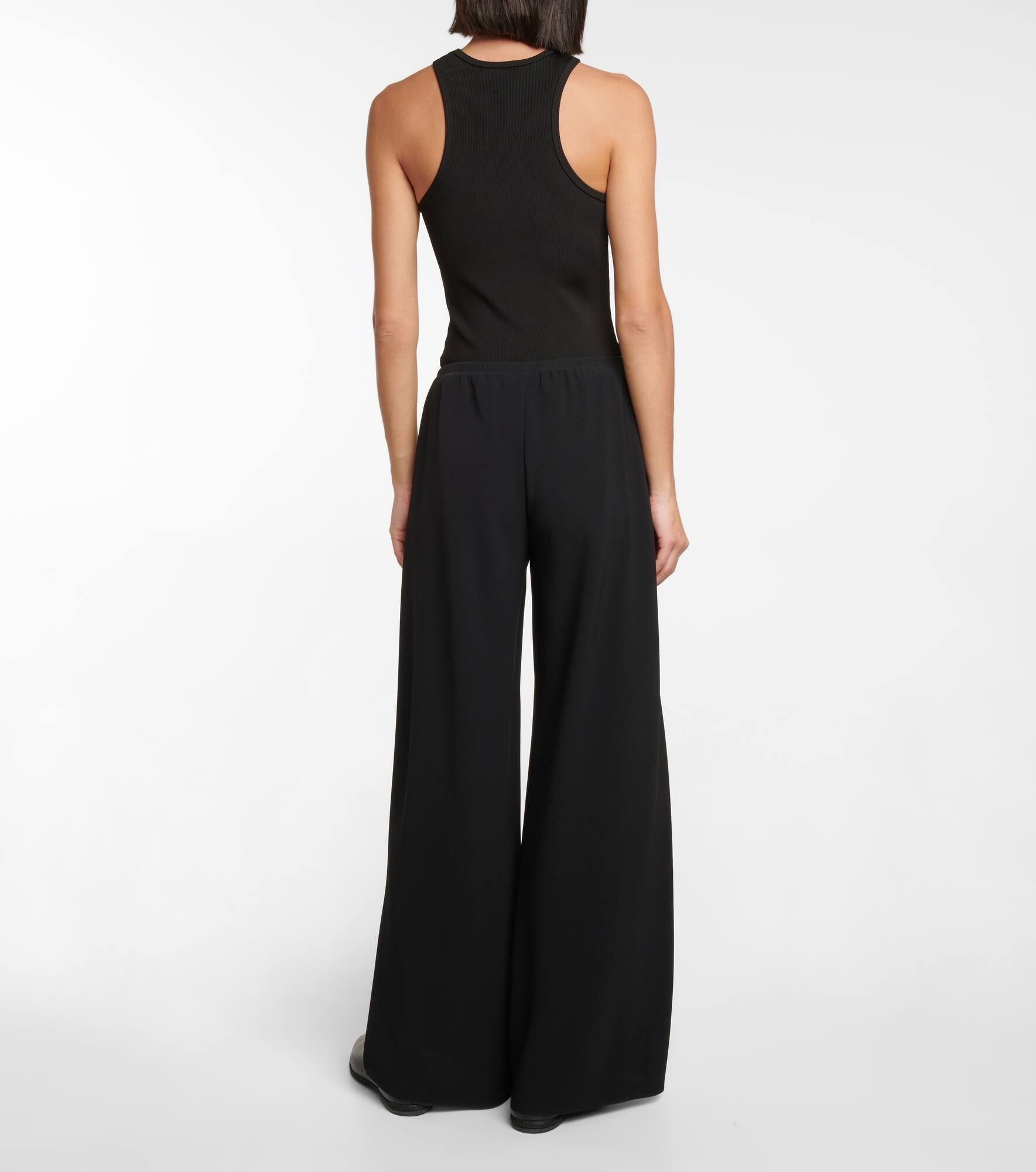Gala high-rise wide-leg cady pants - 3
