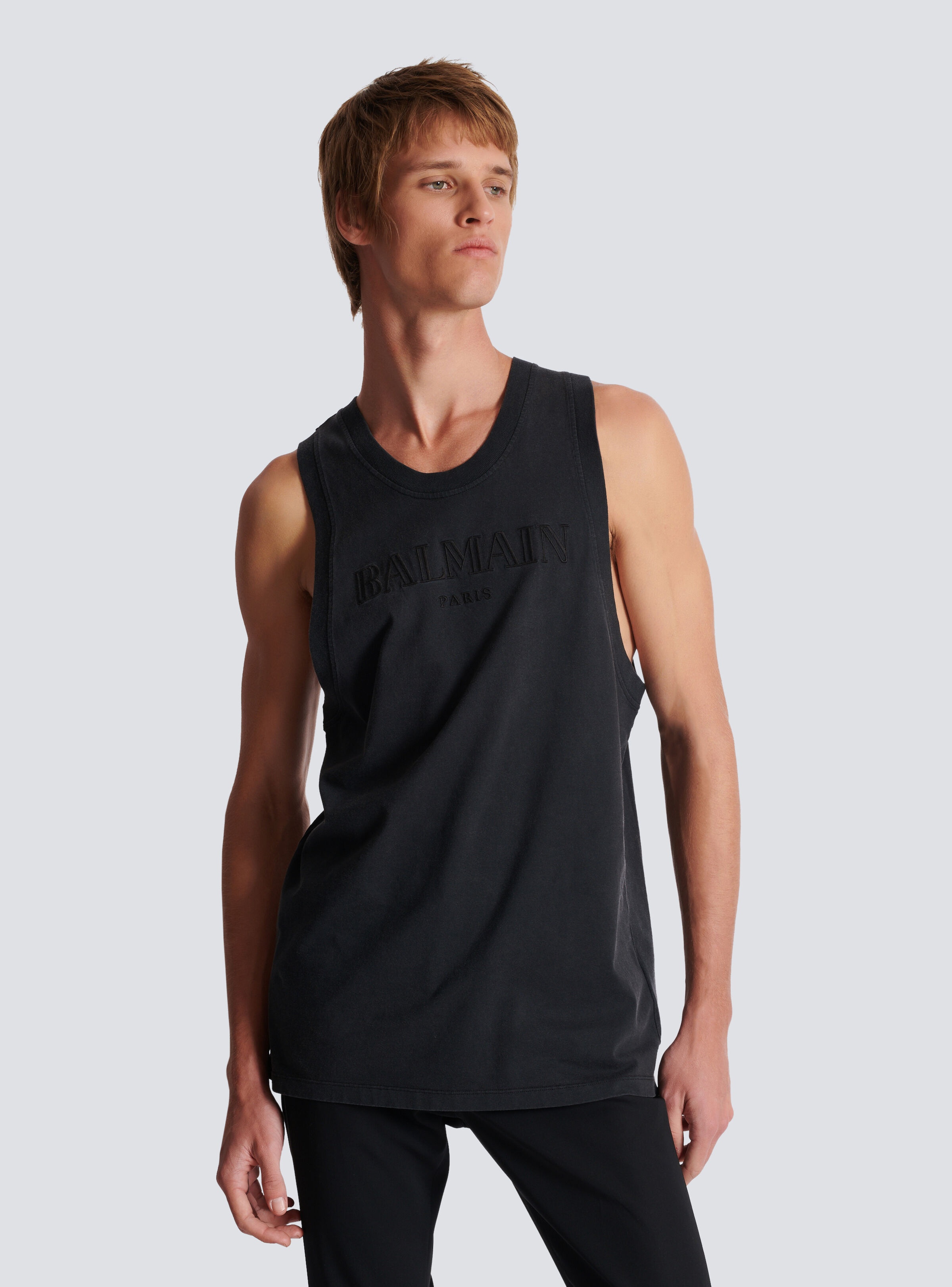 Vintage Balmain embroidered tank top - 6