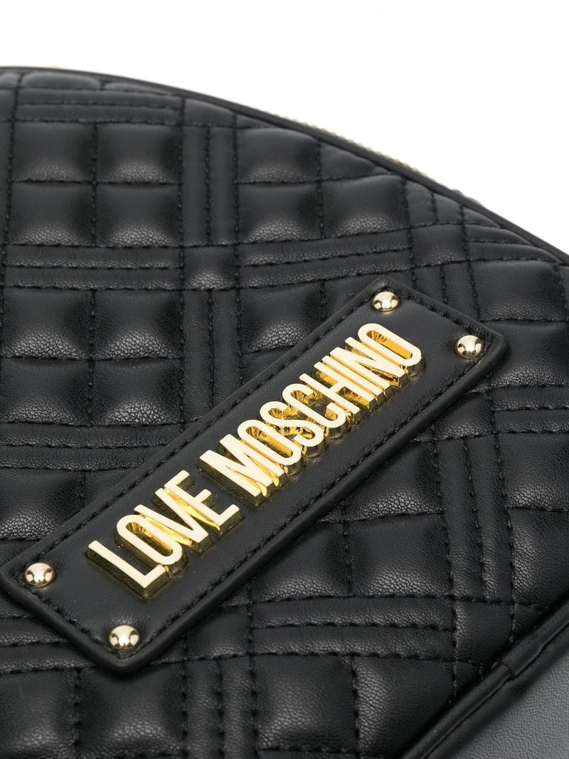 quilted logo-plaque backpack 4