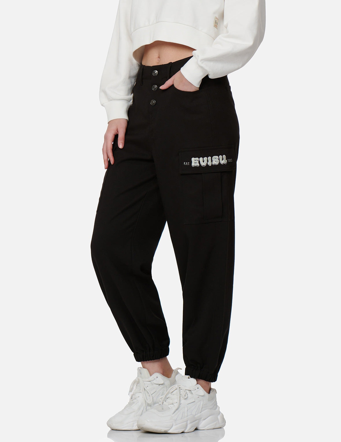 LOGO EMBROIDERY TWILL JOGGERS - 7