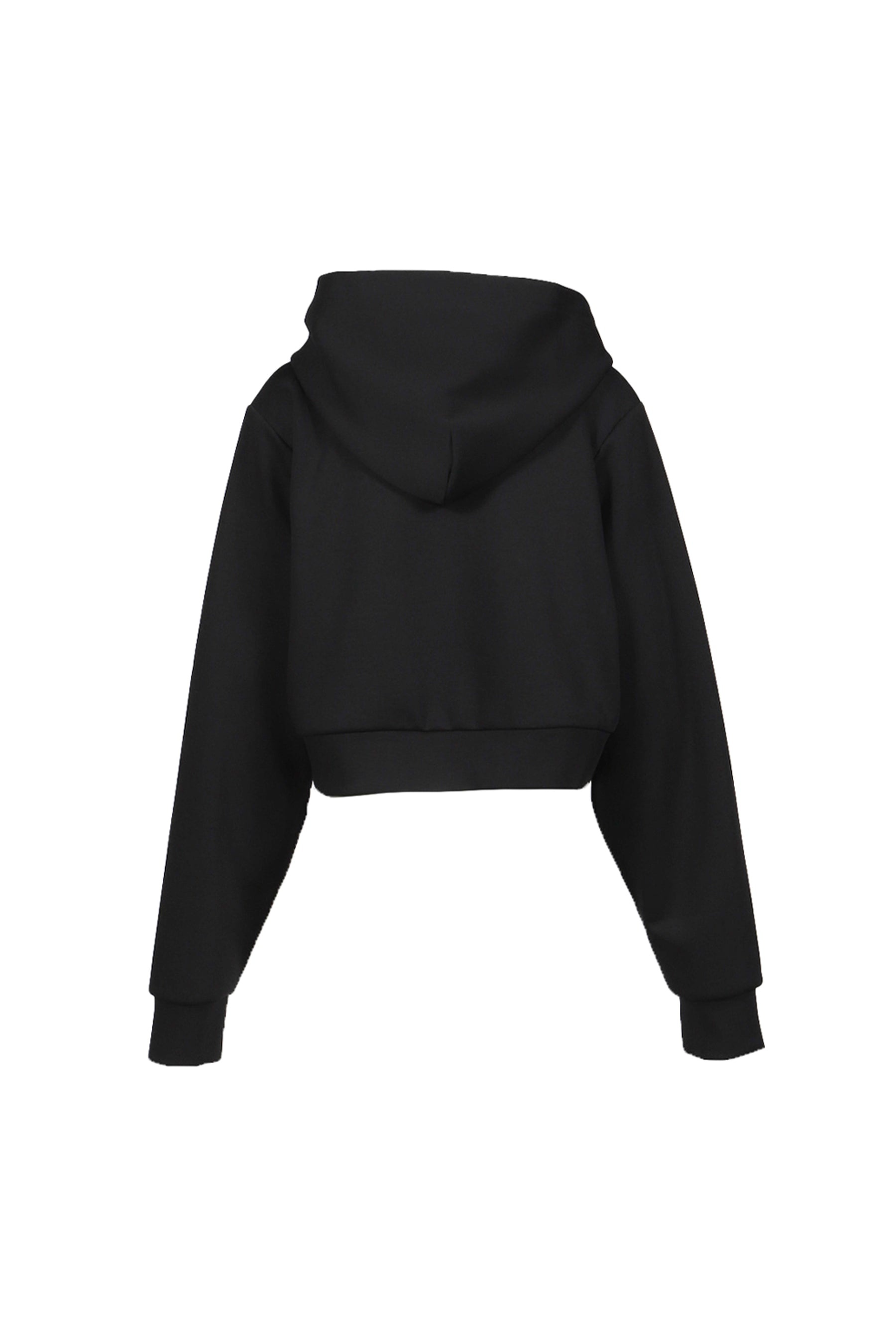 TAILORED CROP HOOD ZIP-UP / BLK - 2