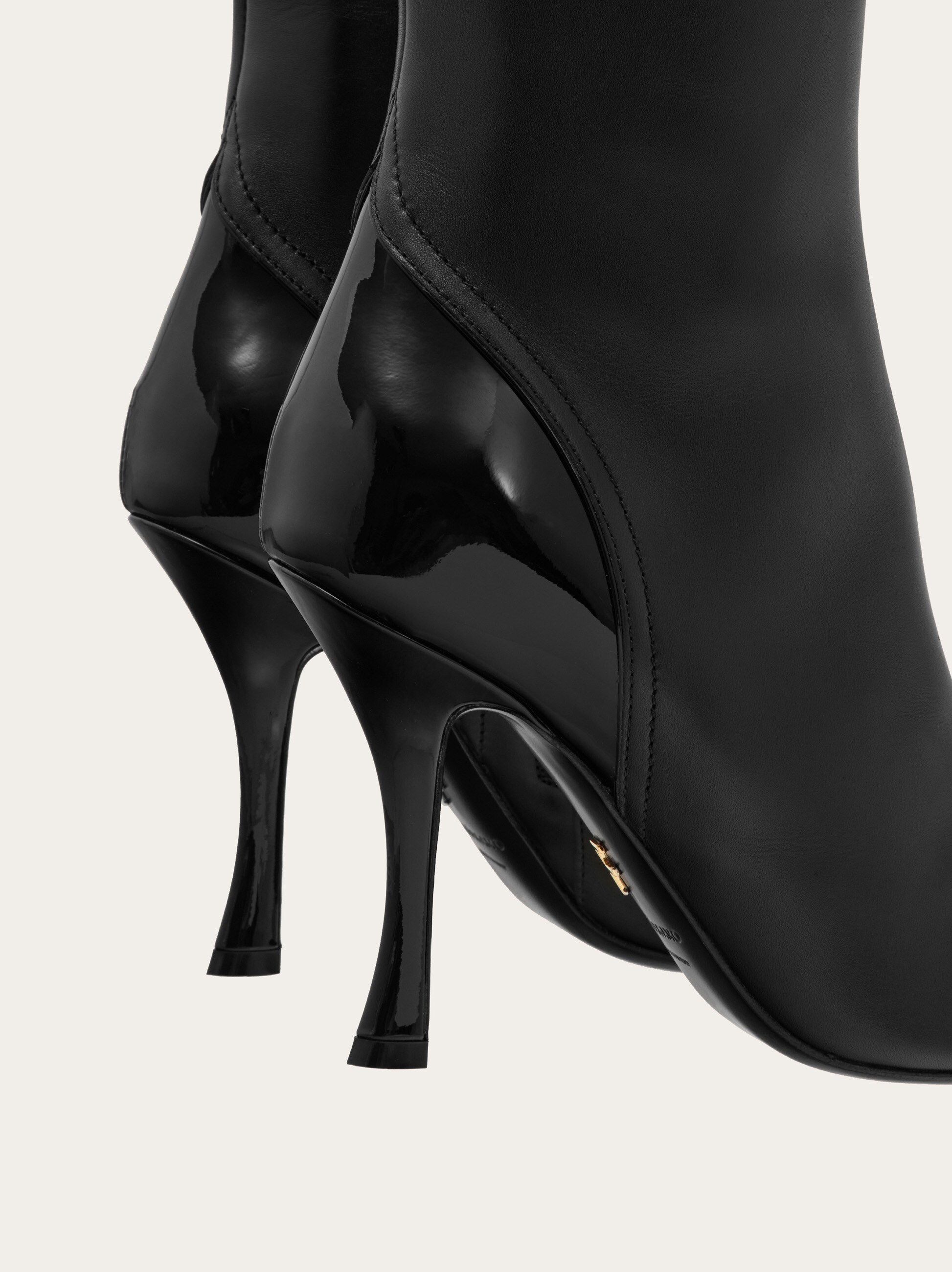 Knee high boot with inlays - 2