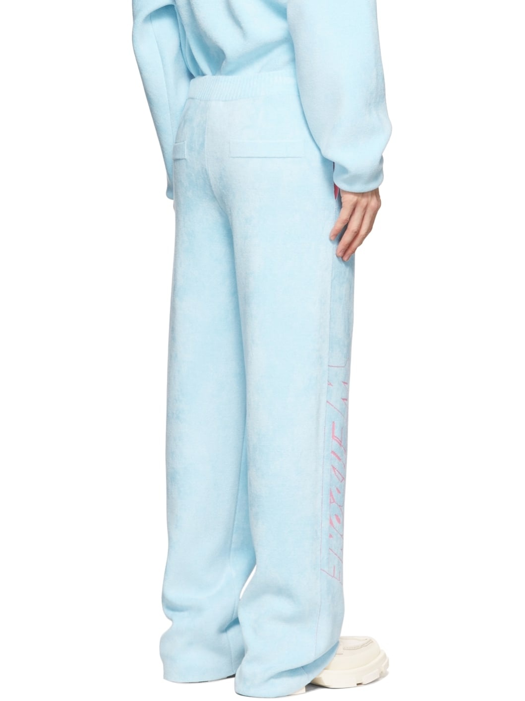Blue Viscose Lounge Pants - 3