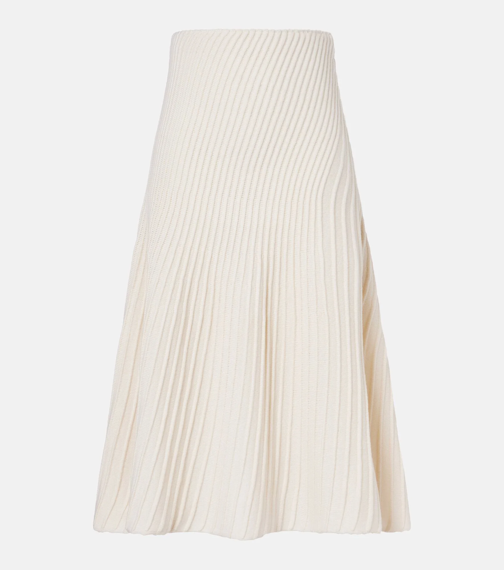 Wool and cashmere midi skirt - 1