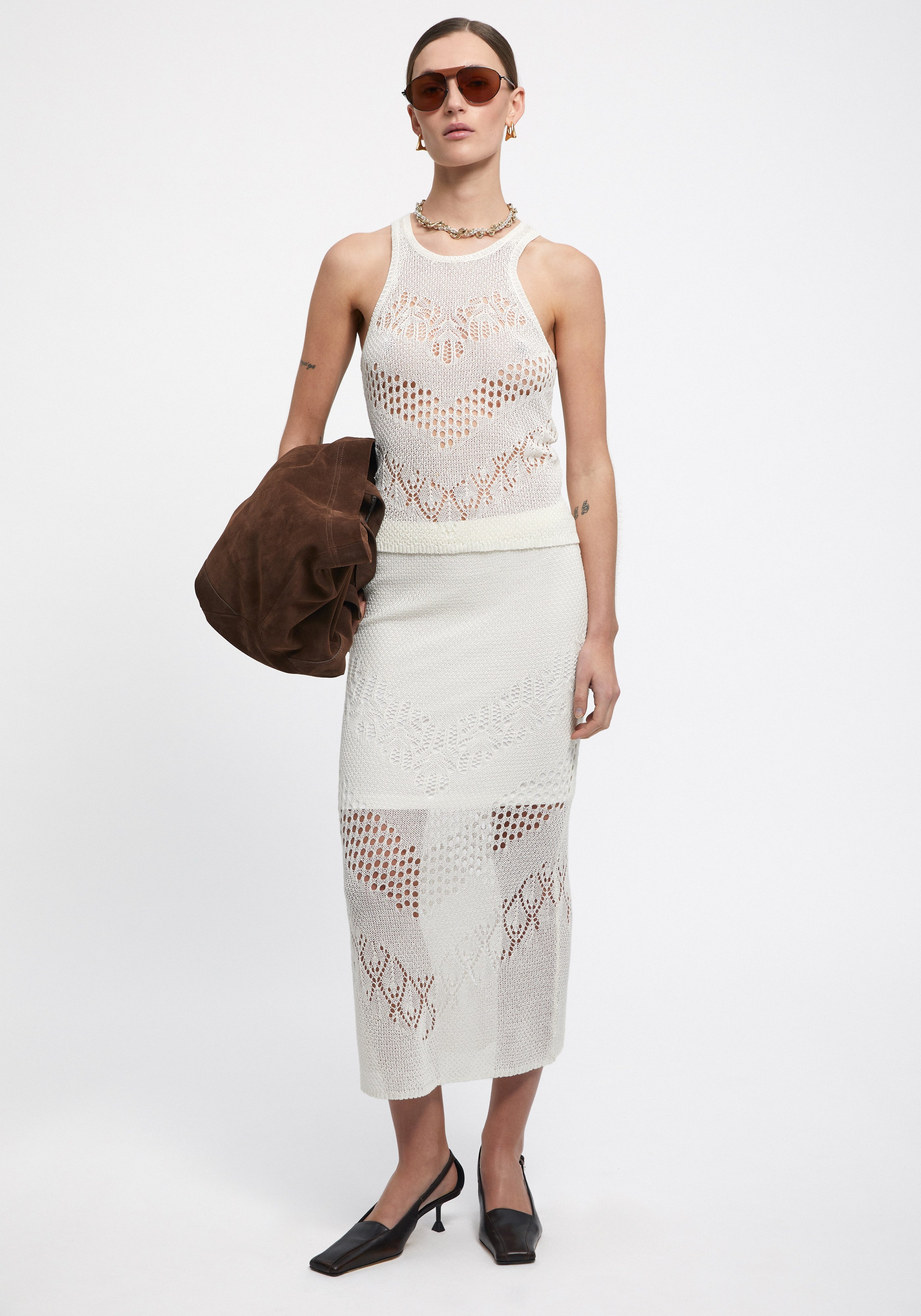 MAUD
Lace knit midi skirt - 2