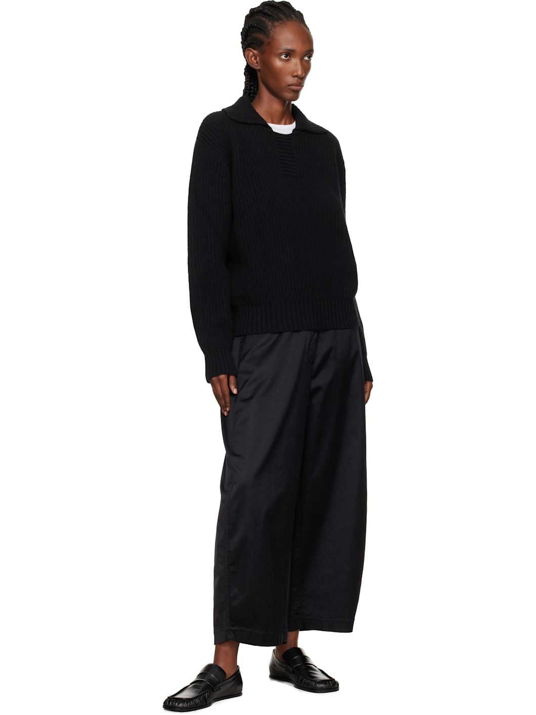 Black Collar Sweater - 4