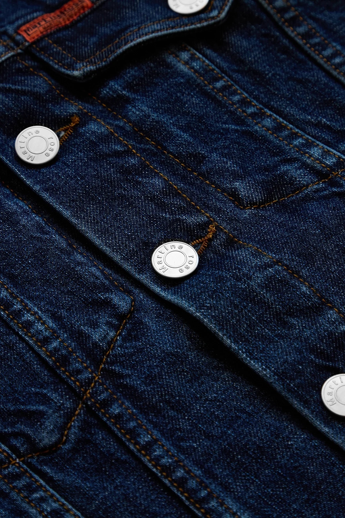 Martine Rose Extreme Shoulder Denim Jacket Blue - 3