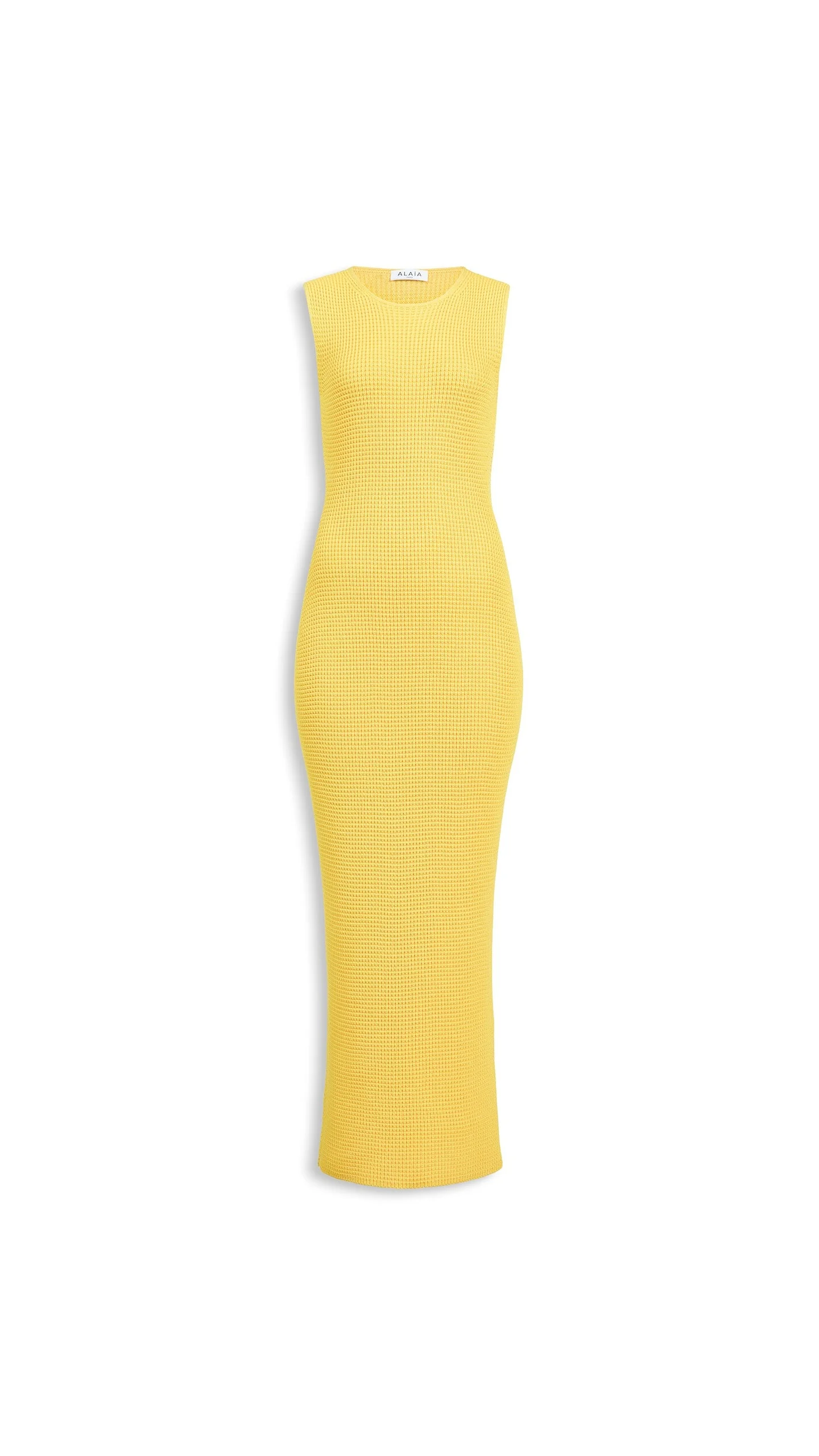 WAFFLE GODETS MIDI DRESS - 1