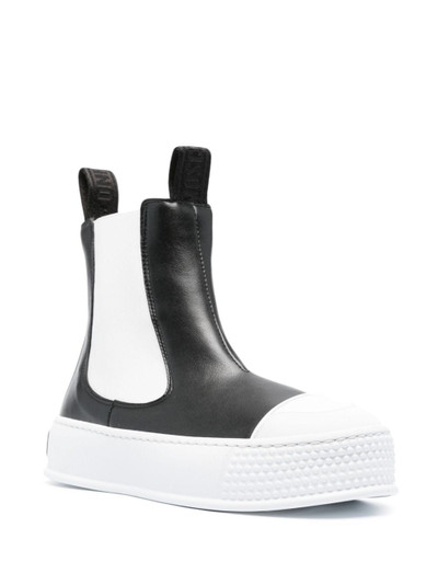 Moschino slip-on two-tone boots outlook