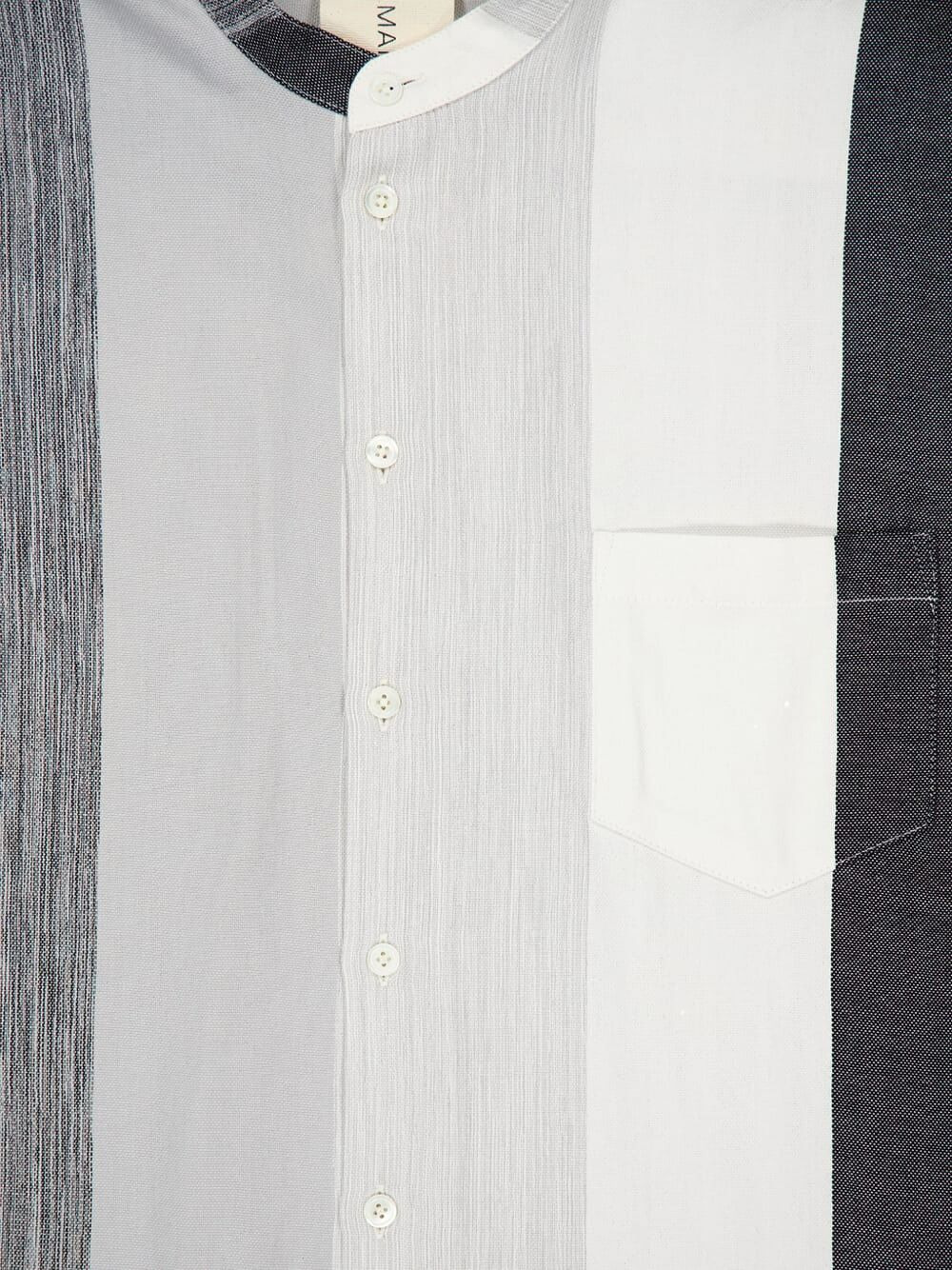 stripe panelled shirt - 3