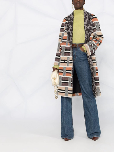 Missoni geometric pattern double-breasted coat outlook