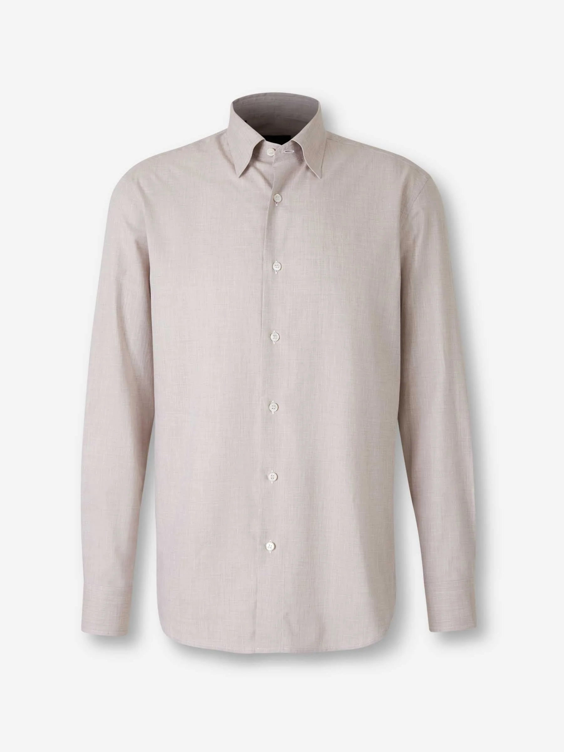 PLAIN DRESS SHIRT - 1