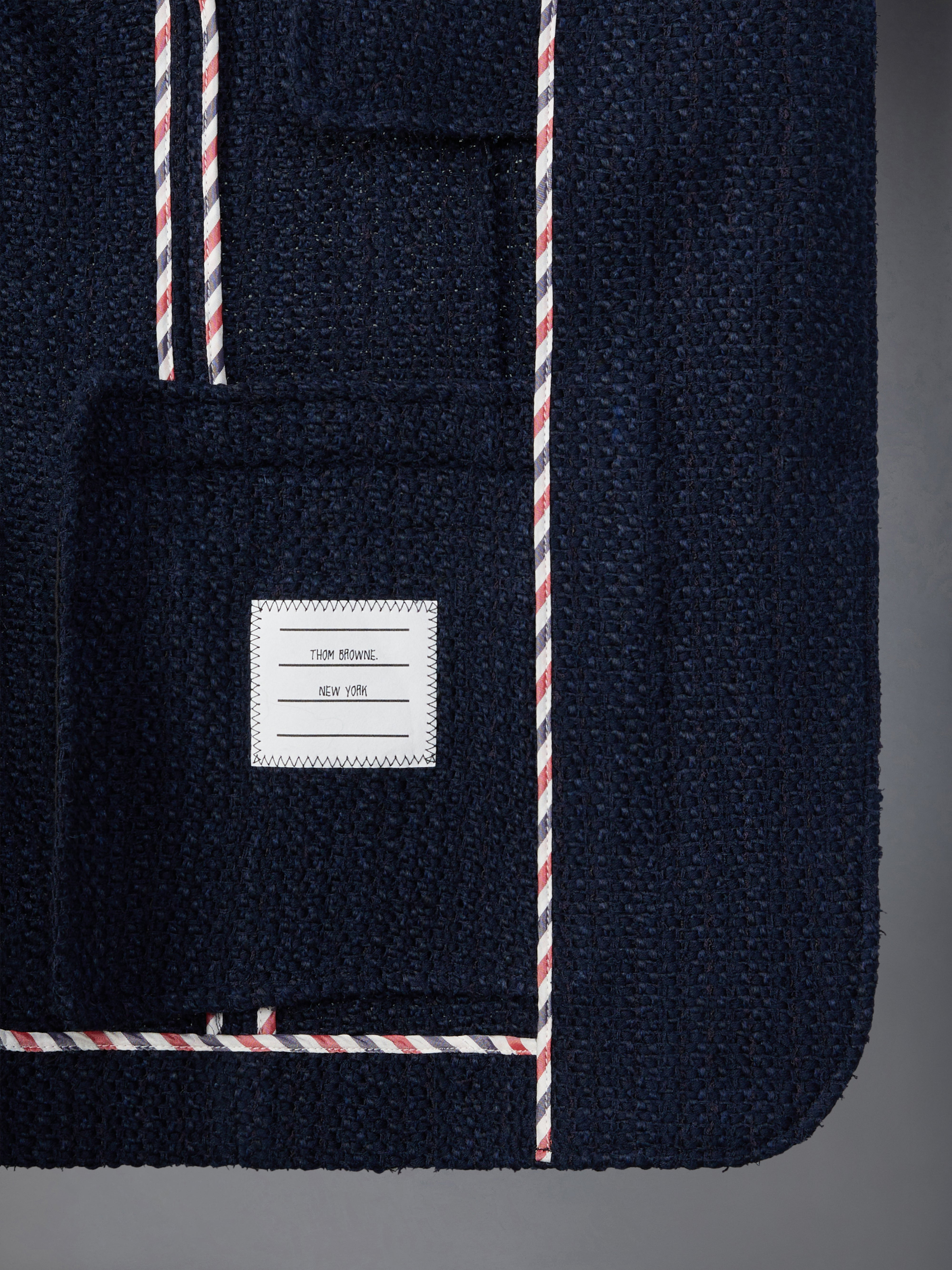 RWB-striped tweed shirt jacket - 5