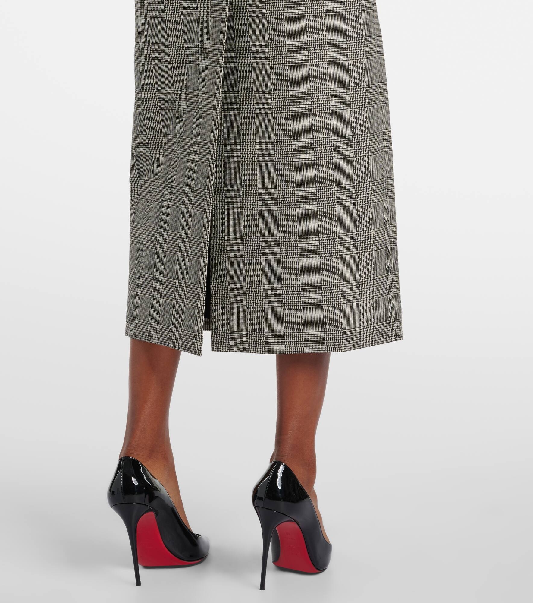 Prince of Wales check midi skirt - 5