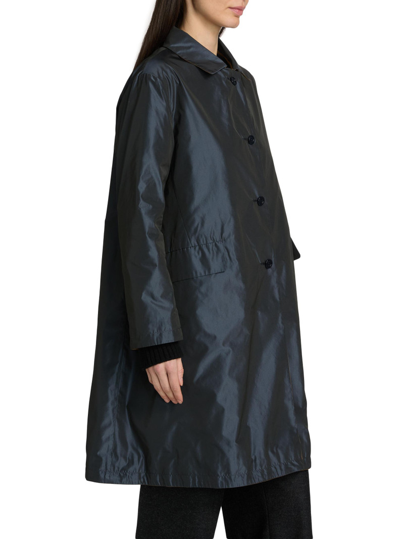 Women's Techno Taffeta Reversible Oversized Topper Coat - Navy Tobacco 4
