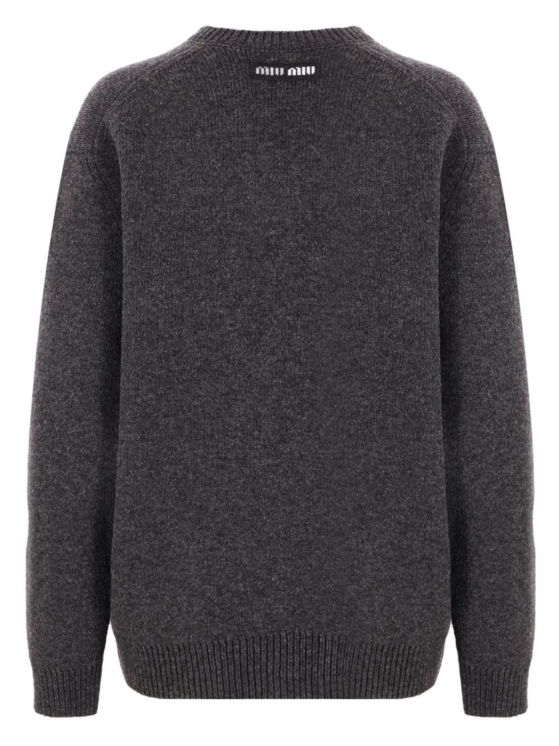 Miu Miu Shetland V-neck jumper outlook