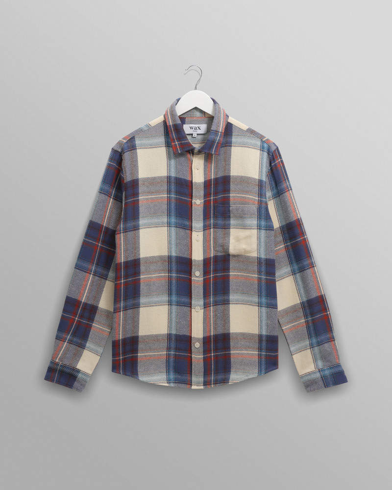 Shelly - Blue And Multicolour Check Flannel Shirt 1