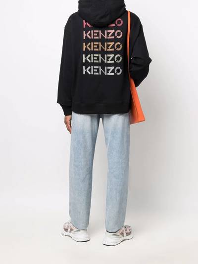 KENZO gradient logo cotton hoodie outlook