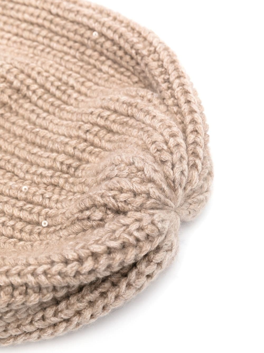 sequin-embellished ribbed-knit beanie - 2