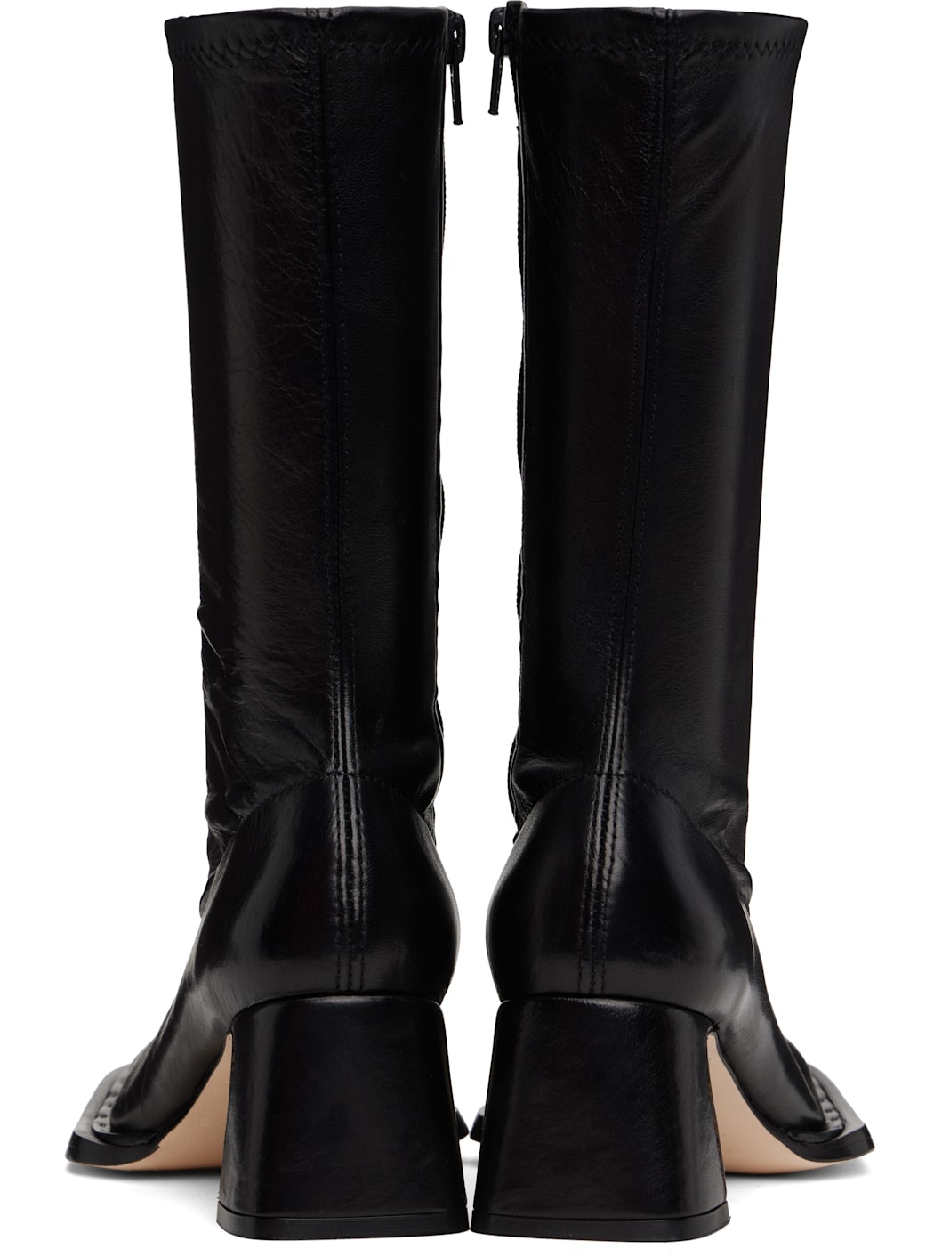 Black Chastity Stretch Boots - 2