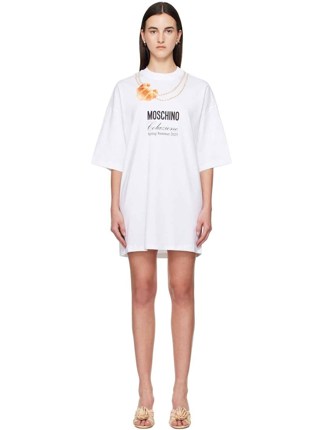 White 'Moschino' Breakfast Minidress - 1