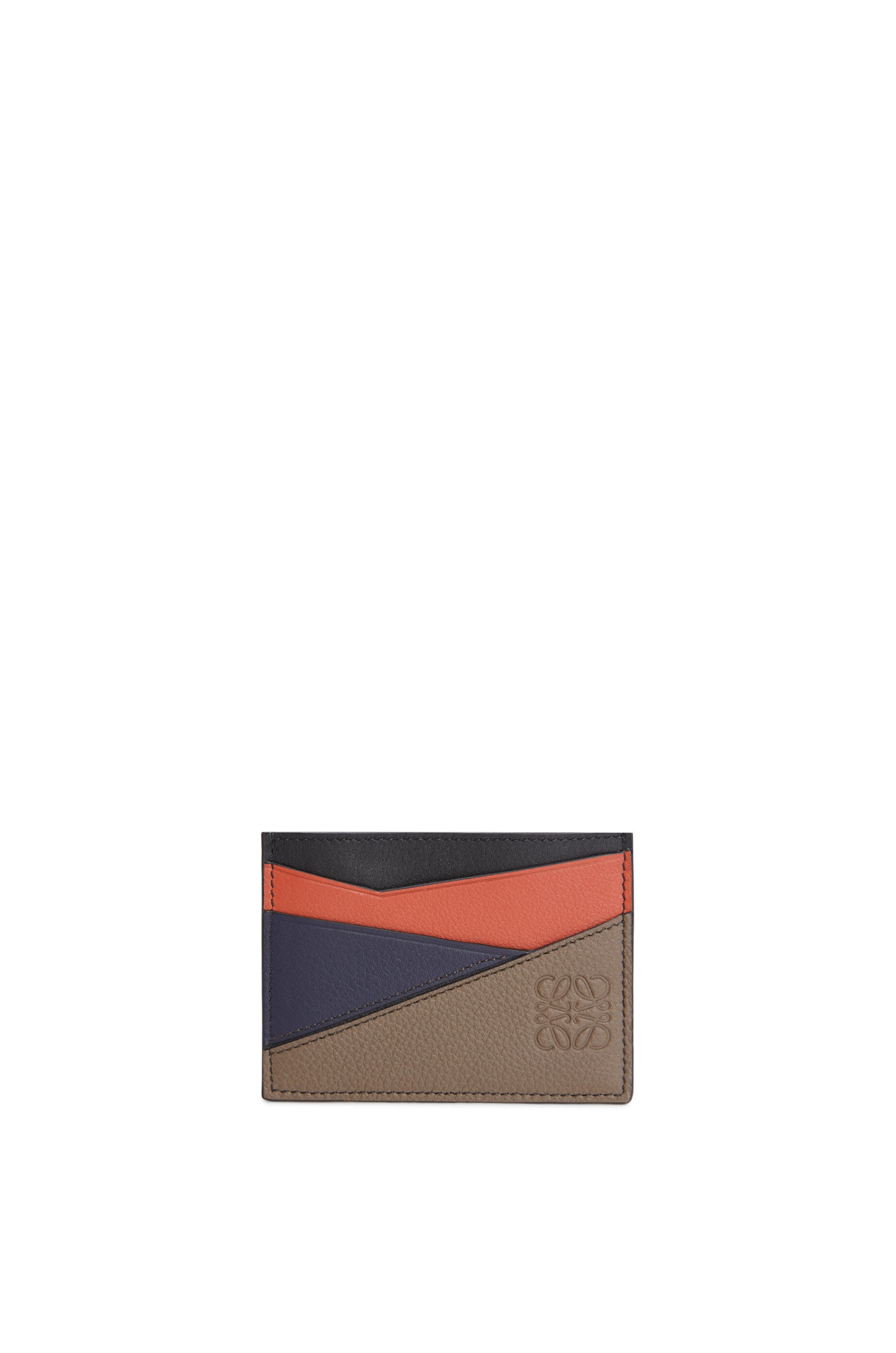 Puzzle plain cardholder in classic calfskin - 1