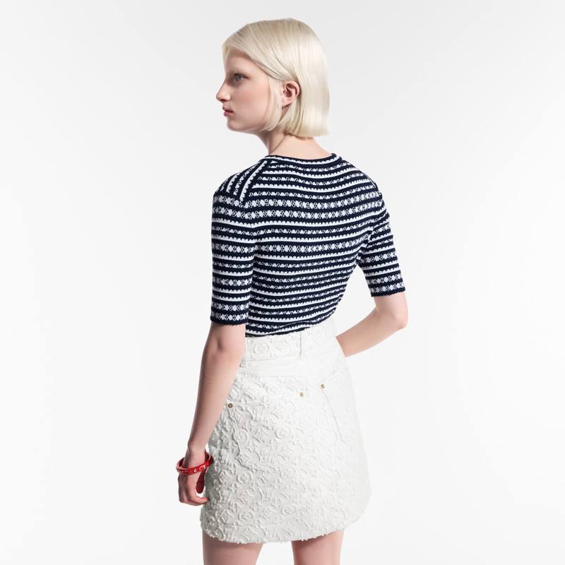 Scallop Stripe Knit Top 5