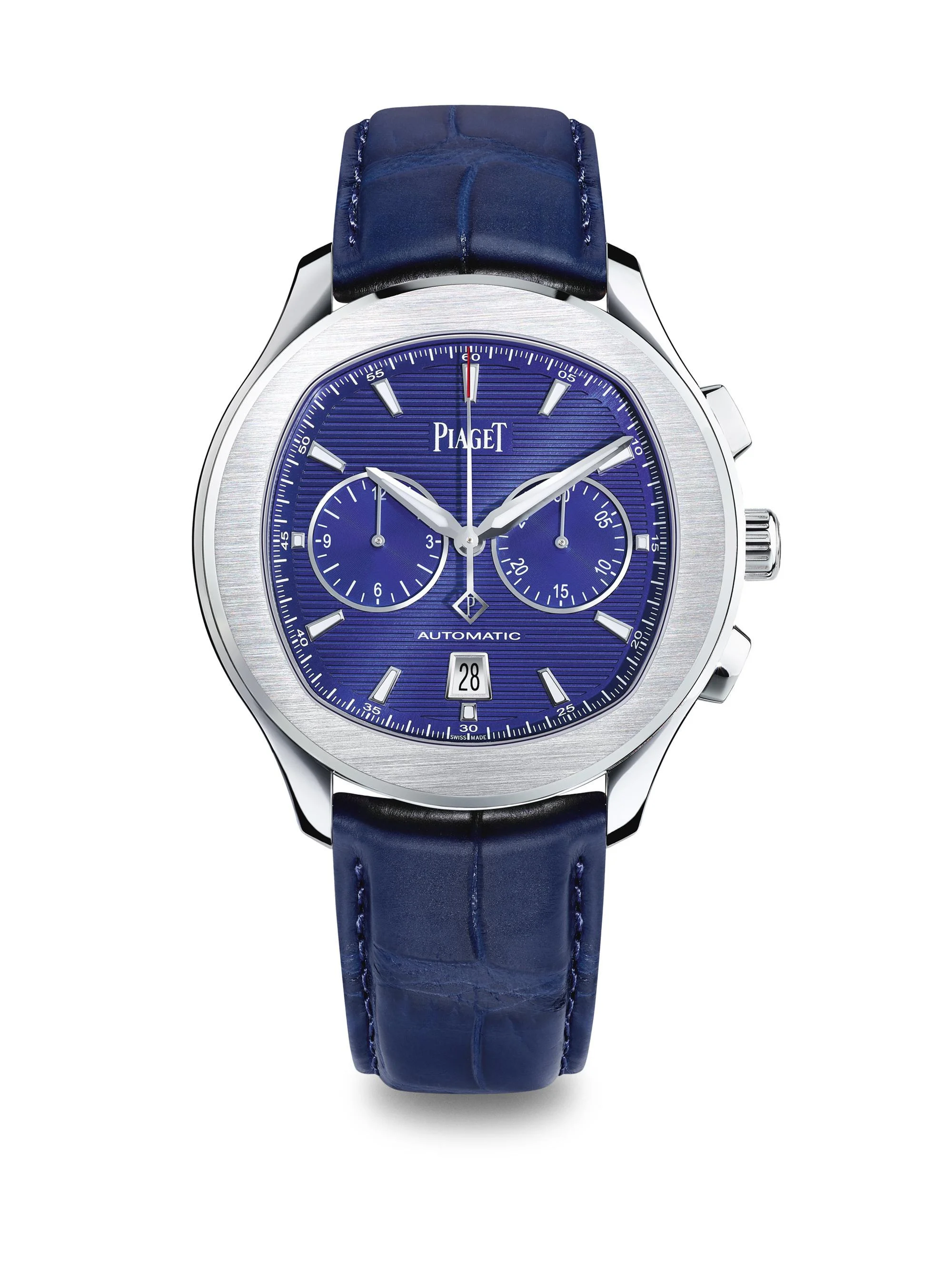 Women's Polo S Chronograph Alligator Strap Watch - Blue - 1