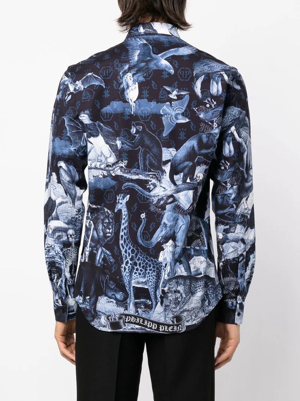 graphic-print long-sleeve shirt - 4