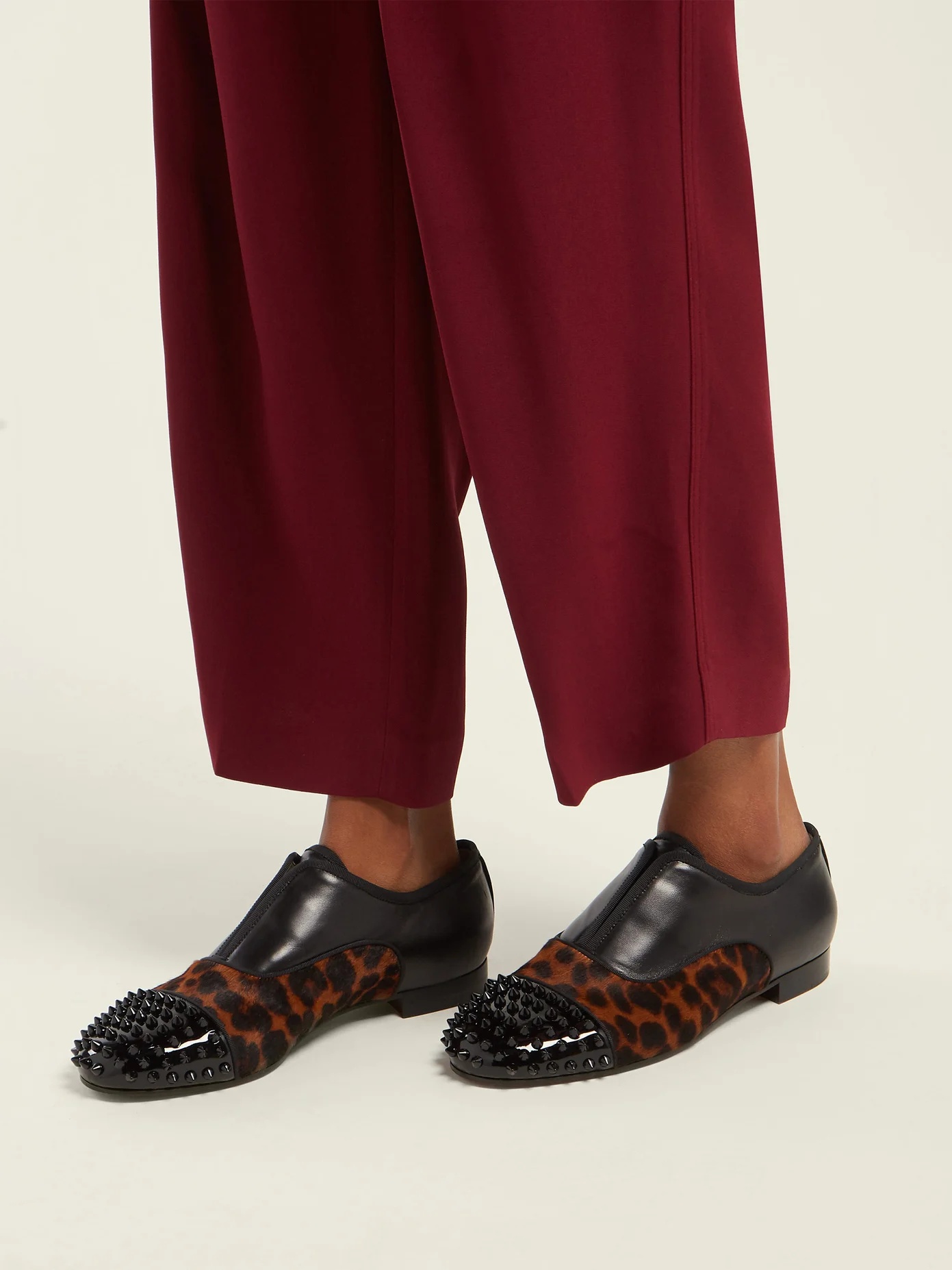 Alphagirl leather and calf-hair loafers - 3