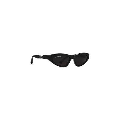 BALENCIAGA Twist Cat Sunglasses  in Black outlook