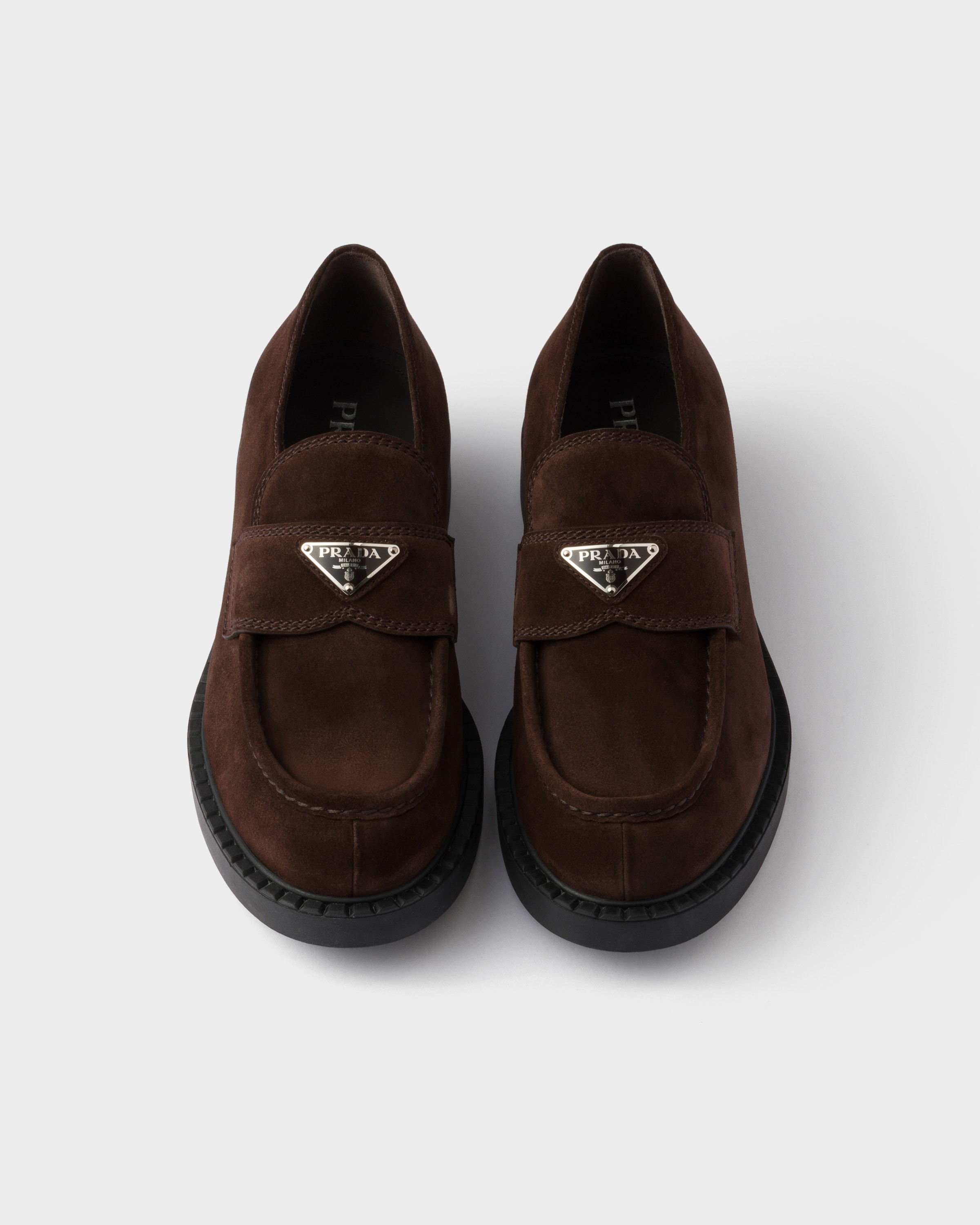 Chocolate suede loafers - 4
