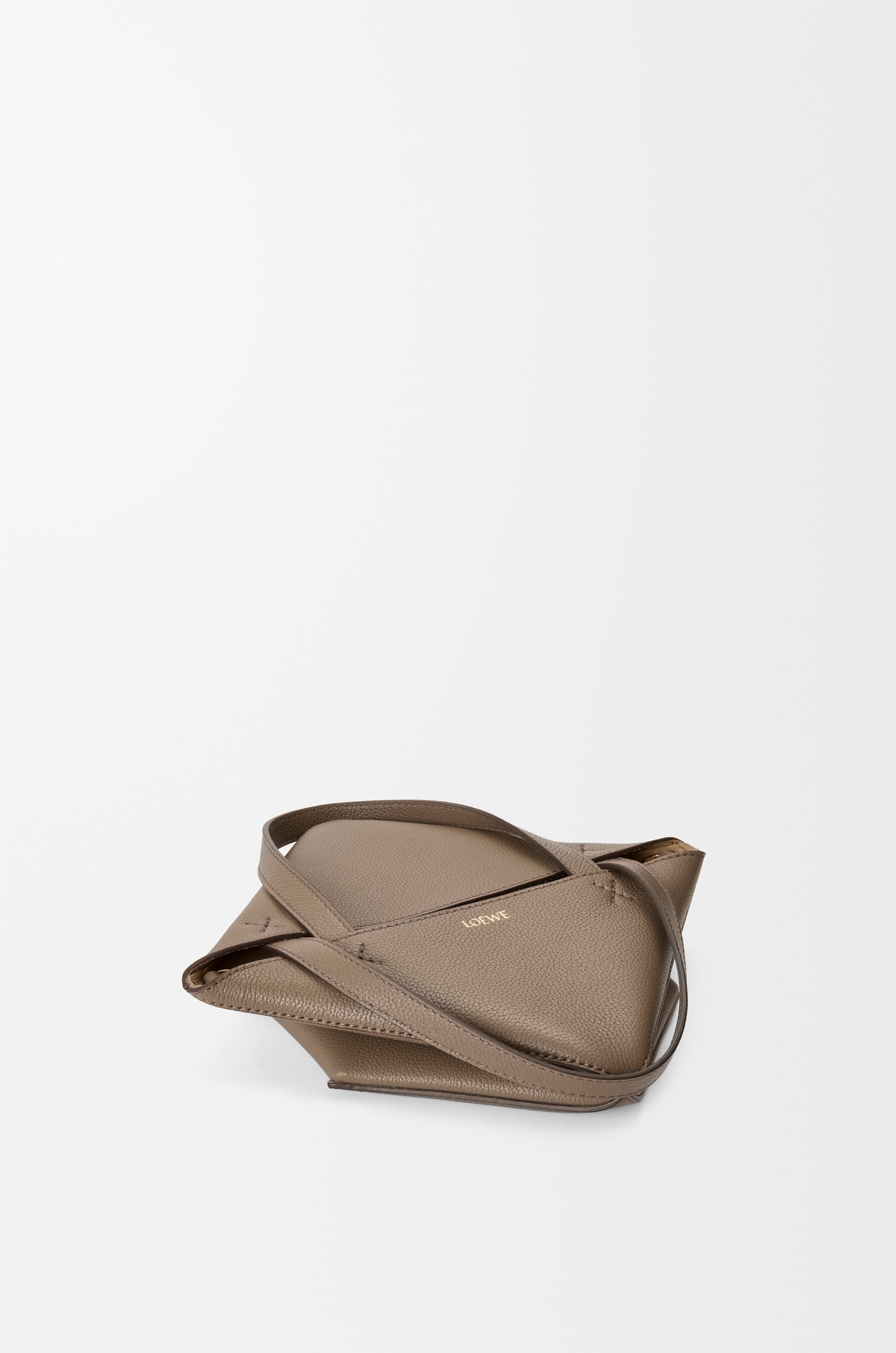 Mini Puzzle Fold tote in soft grained calfskin - 6