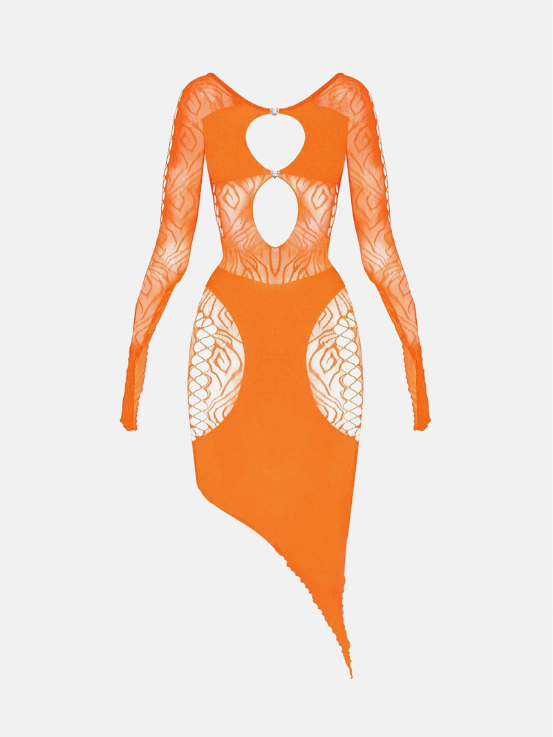 CHARLOTTE DRESS TANGERINE 1